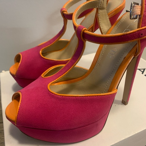 NWT Aldo ‘Detamble’ purple suede t-bar platform heels - Picture 5 of 9